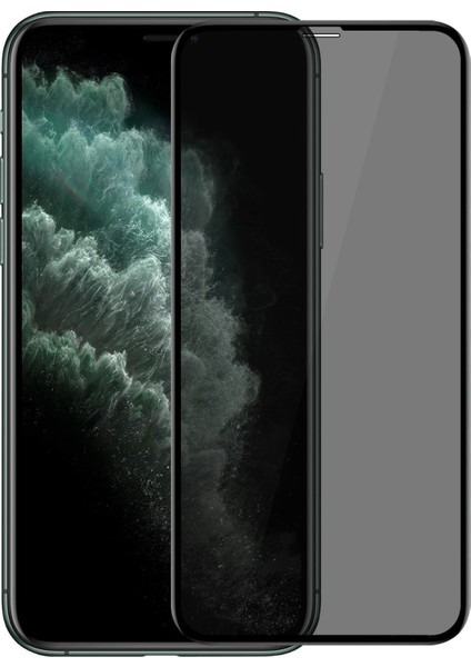 Apple iPhone 11 Pro Tam Kaplayan 5D Privacy Glass Hayalet Ekran Koruyucu Cam