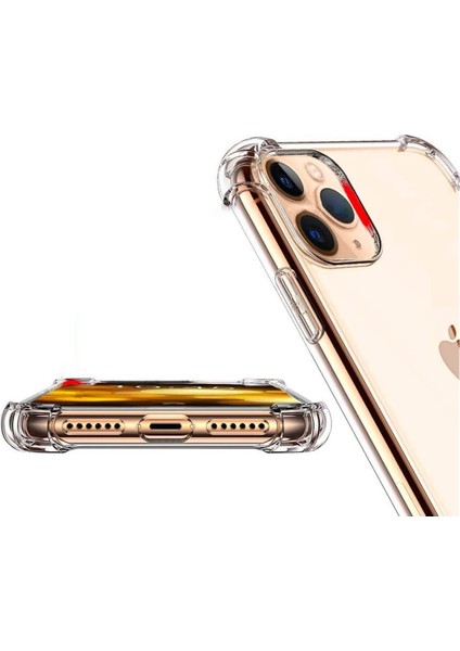 Apple iPhone 11 Promax Şeffaf Airbag Antishock Silikon Kılıf ve Tam Kaplayan 9D Seramik Ekran Koruyucu Esnek Cam modelleri