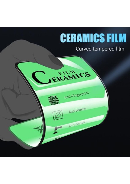 Apple iPhone 6 Plus Şeffaf Airbag Antishock Silikon Kılıf ve Tam Kaplayan 9D Seramik Ekran Koruyucu Esnek Beyaz Cam modelleri
