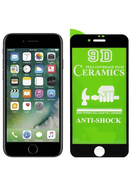 Apple iPhone 8 Şeffaf Airbag Antishock Silikon Kılıf ve Tam Kaplayan 9D Seramik Ekran Koruyucu Esnek Beyaz Cam fiyatları