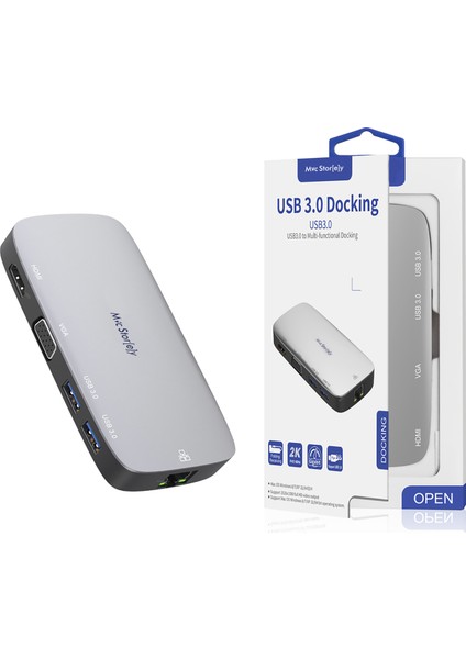 USB HDMI VGA Ethernet Çevirici HDMI 1080P USB 3.0 Gigabit Ethernet Destekli