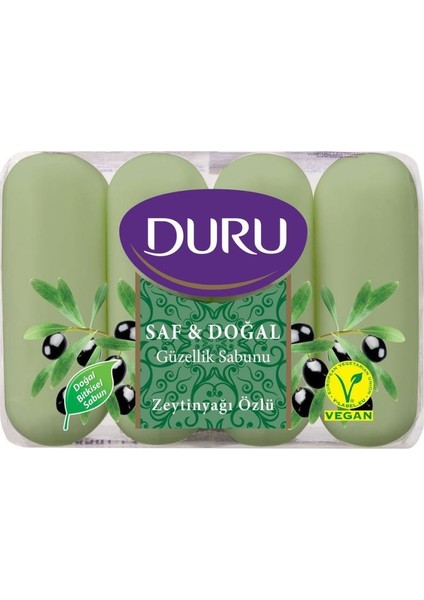 Saf & Doğal 4'lü 70 gr Zeytinyağı Özlü Sabun