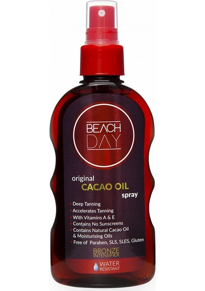 Beach Day Yoğun Bronzlaştırıcı Kakao Yağ 0F 150 ML Sprey