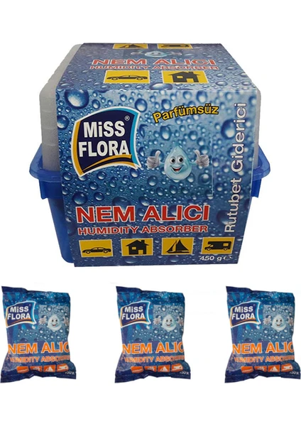 Miss Flora Nem Alıcı 450 G + 3'lü Yedek Paket