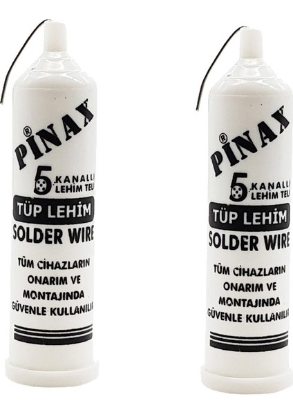 Tüp Lehim Teli 5 Kanallı 1.2 mm Solder Wire 40 gr 2'li