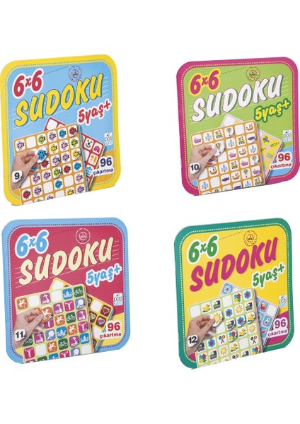 6 x 6 Sudoku 4 Kitap Set - + 5 Yaş