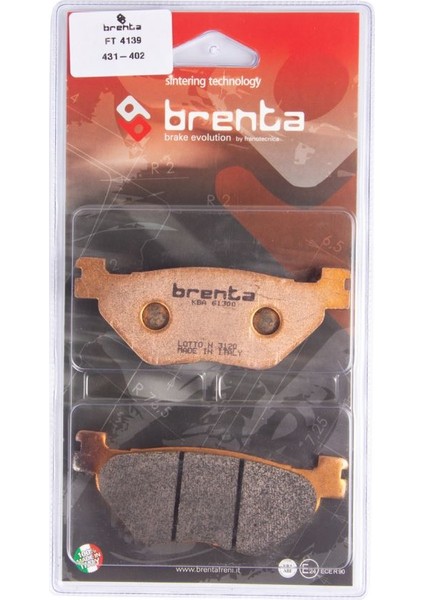 Yamaha FJR 1300 Disk Sinter Metal Fren Balata Arka (2003-2015)