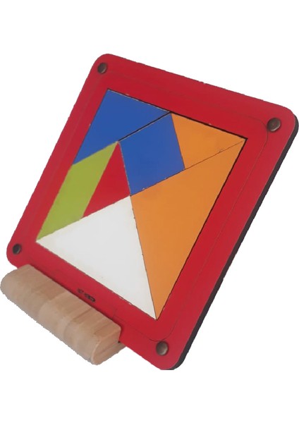 Okul Öncesi Eğitici Oyuncak Seti Tangram Kırmızı