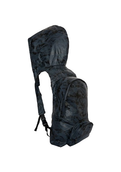 Pvc Camo Kapüşonlu Sırt Çantası