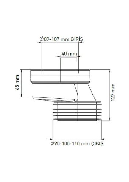 Iz Yapı Eksantrik Kada Gada 100LÜK Alafranga Tuvalet Adaptörü 4 cm fiyatları