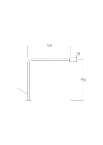 Yerden Duvara Engelli Tutunma Barı 32 mm