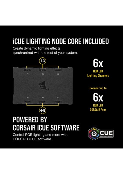 CORSAIR CO-9050100-WW İCUE QL140 RGB 140 MM DÖRT RGB RENK DÖNGÜLÜ PWM FAN, LİGHTİNG NODE CORE KONTROLCÜ İLE BİRLİKTE, 2'Lİ PAKET