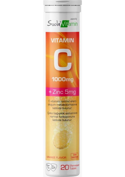 Vitamin C Orange 20 Efervesan Tablet fiyatları