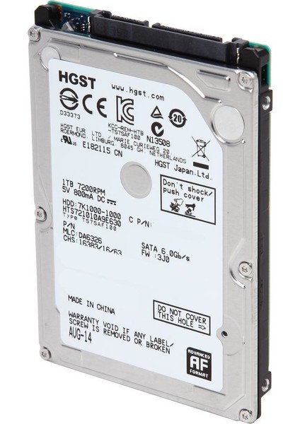 Travelstar 7K1000 2.5" 1TB 7200RPM Sata 3 Hard Disk HTS721010A9E630