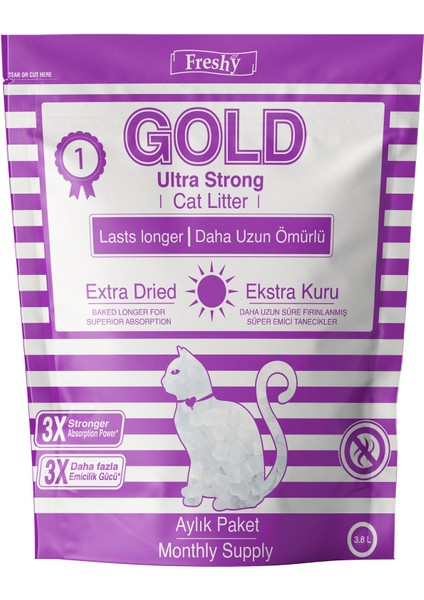 Gold Kalın Taneli Silika Kedi Kumu 1.4 kg