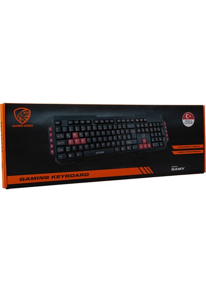 HYK-46 GAMY Siyah USB Kırmızı Tuşlu Q Gaming Oyuncu Klavyesi