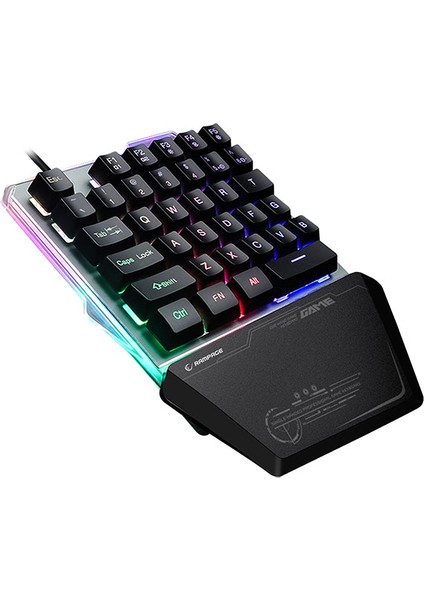 KB-R24 X-Mini RGB Zemin Aydınlatmalı Metal Taban Gövdeli Mini Oyuncu Klavyesi