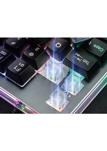 KB-R24 X-Mini RGB Zemin Aydınlatmalı Metal Taban Gövdeli Mini Oyuncu Klavyesi