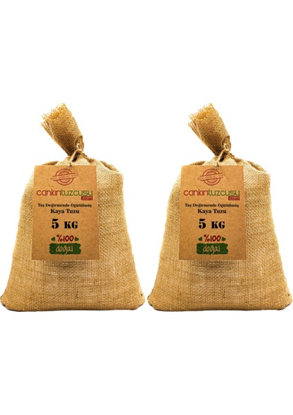 Öğütülmüş Kristal Kaya Tuzu 2 x 5 kg