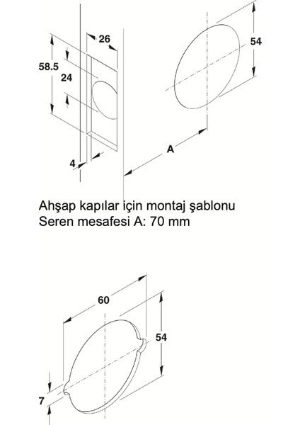 Plack Topuz Kilit Wc Tipi
