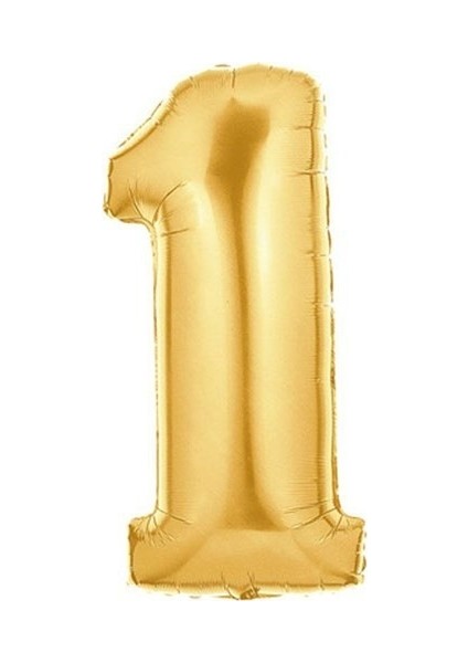 Parti 1 Rakamı Gold Folyo Balon 102 cm