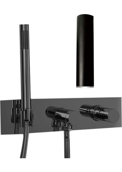 Light Tepe Duşlu Duş Sistemi Siyah