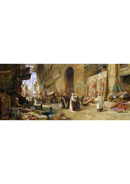Kahirede Halı Pazarı Filiberto Boncompagni Kanvas Tablo