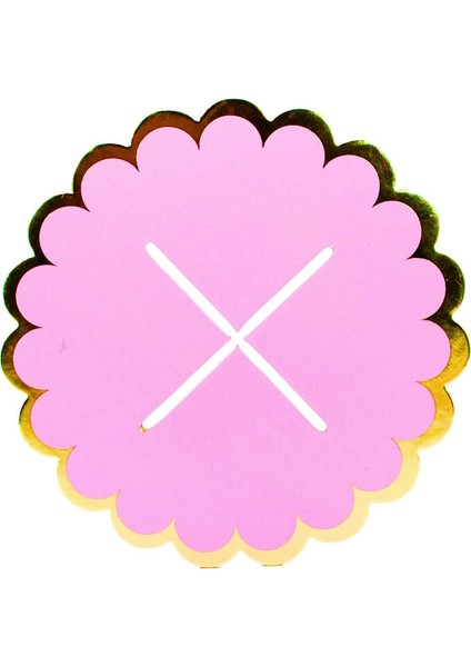 Süsle Bebek ve Parti CupCake Standı 3 Katlı Metalik Altın Çerçeveli Pembe indirimleri