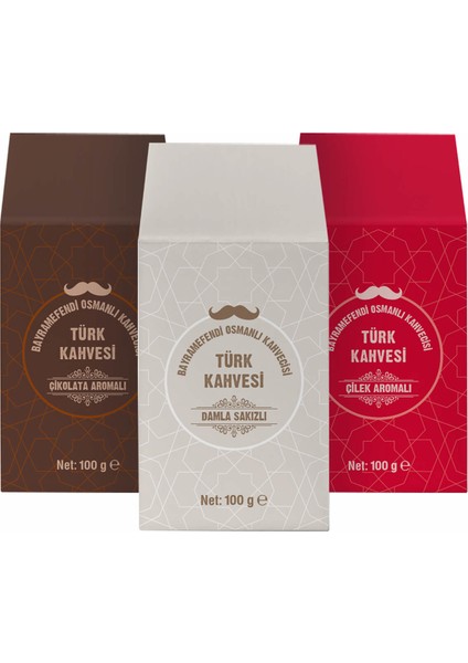 3'lü Aromalı Türk Kahvesi Seti
