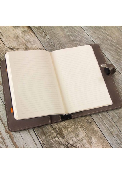 İsme Özel Deri Kapaklı Organizerli Defter ve Kalem Seti - Vizon modelleri