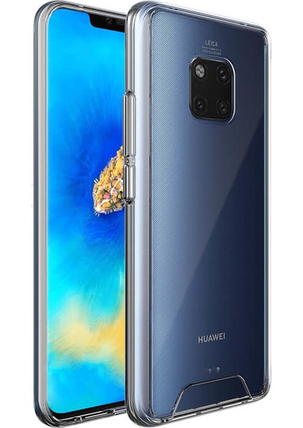 Huawei Mate 20 Pro Security Serisi Sert Silikon Kılıf Şeffaf