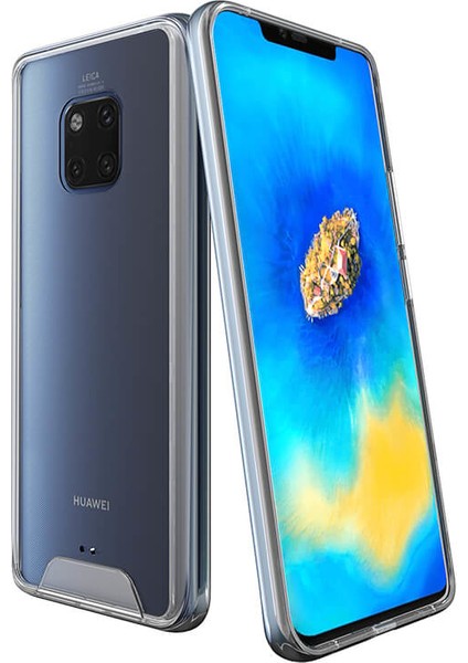 Huawei Mate 20 Pro Security Serisi Sert Silikon Kılıf Şeffaf