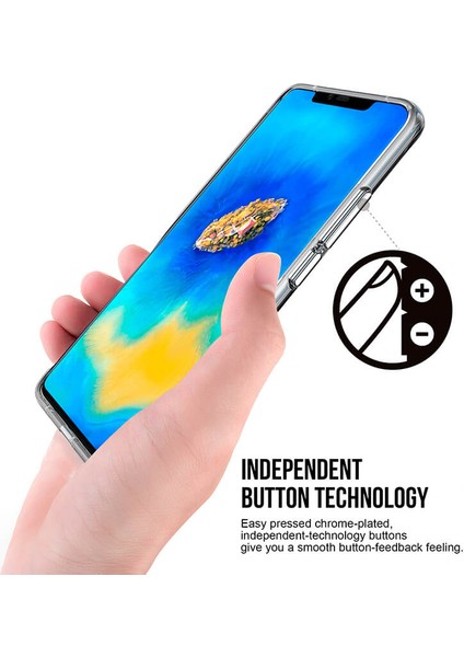 Huawei Mate 20 Pro Security Serisi Sert Silikon Kılıf Şeffaf