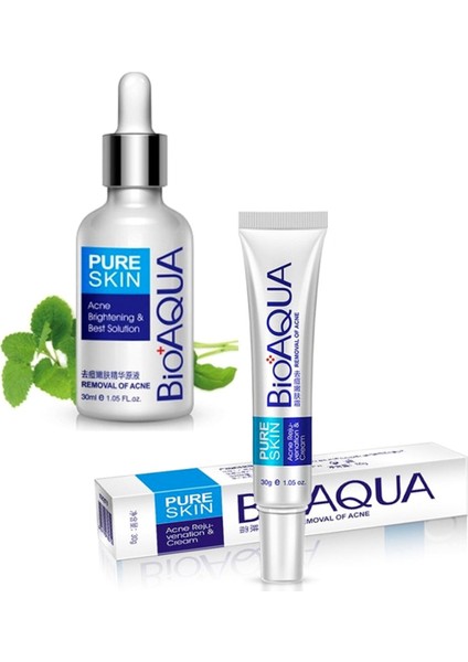 Bıoaqua Pure Skin Sivilceye Meyilli Ciltler için Serum ve Krem Seti 2 parça