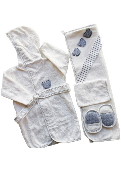 Üç Ayı Kafası 5'li Bornoz Seti