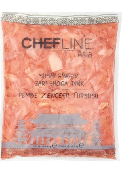 Chefline Asia Pink Gari Shoga Zencefil Turşusu 1,5 kg