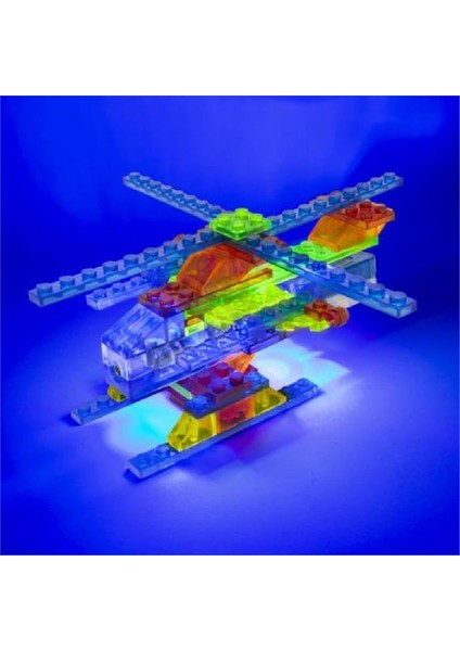 LED Işıklı Helicopter 4 in 1 Parçalı Set
