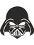 Darth Vader Star Wars Sticker 11 x 10,5 cm Siyah 1