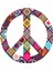 Desenli Peace Simge Logo Sticker 10 x 10 cm Renkli 1