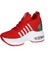 20Y308-7 Dolgu Topuk Kırmızı Kadın Sneakers 4