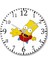 Bart Simpsons Duvar Saati Bombeli Gercek Cam 1