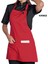 Askılı Master Şef - Barista - Aşçı - Kuaför - Tattoo - Garson Önlüğü Kırmızı 2