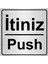 İtiniz/Push 15 x 15 cm Metal Yönlendirme Levhası Gümüş Renk Metal 1