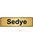 Sedye Yönlendirme Levhası 10 x 20 cm Altın Renk Metal 1