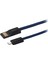 Jettpower 0047 Metal Başlıklı Örgülü 3A Micro Usb Hızlı Şarj Kablosu 20 cm Mavi 2