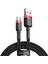 Cafule Serisi Usb to Type C 2 Amper Usb Uzun Hızlı Şarj Kablosu 2 Metre - Siyah 1