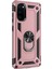 Samsung Galaxy S20 Kılıf Military Ring Holder Rose Gold 1