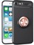 Apple iPhone Se 2020 Kılıf Ultra Korumalı Yüzüklü Manyetik Ravel Silikon + Cam Ekran Koruyucu Siyah Rose 1