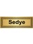 Sedye Metal Yönlendirme Levhası Altın 7 x 20 cm 1