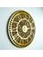 KAYRA TASARIM AHŞAP DUVAR SAATİ MASİF PAPATYA GOLD 50cm 1
